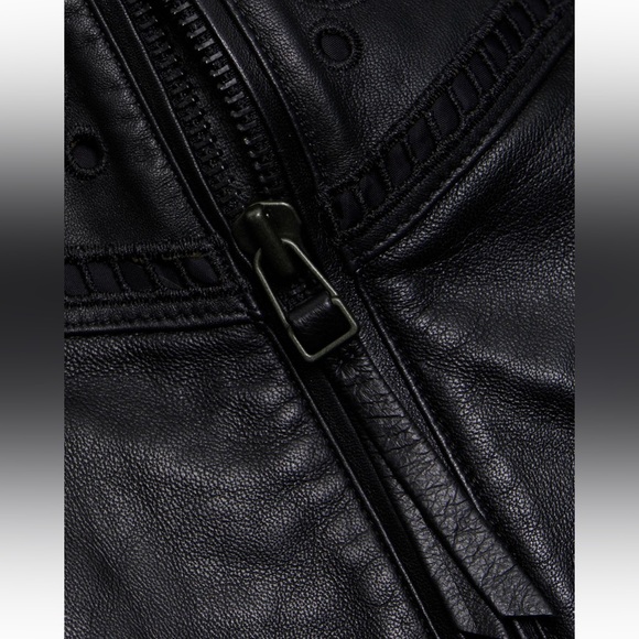 Farm Rio Richelieu Leather Bomber Jacket - Picture 12 of 16